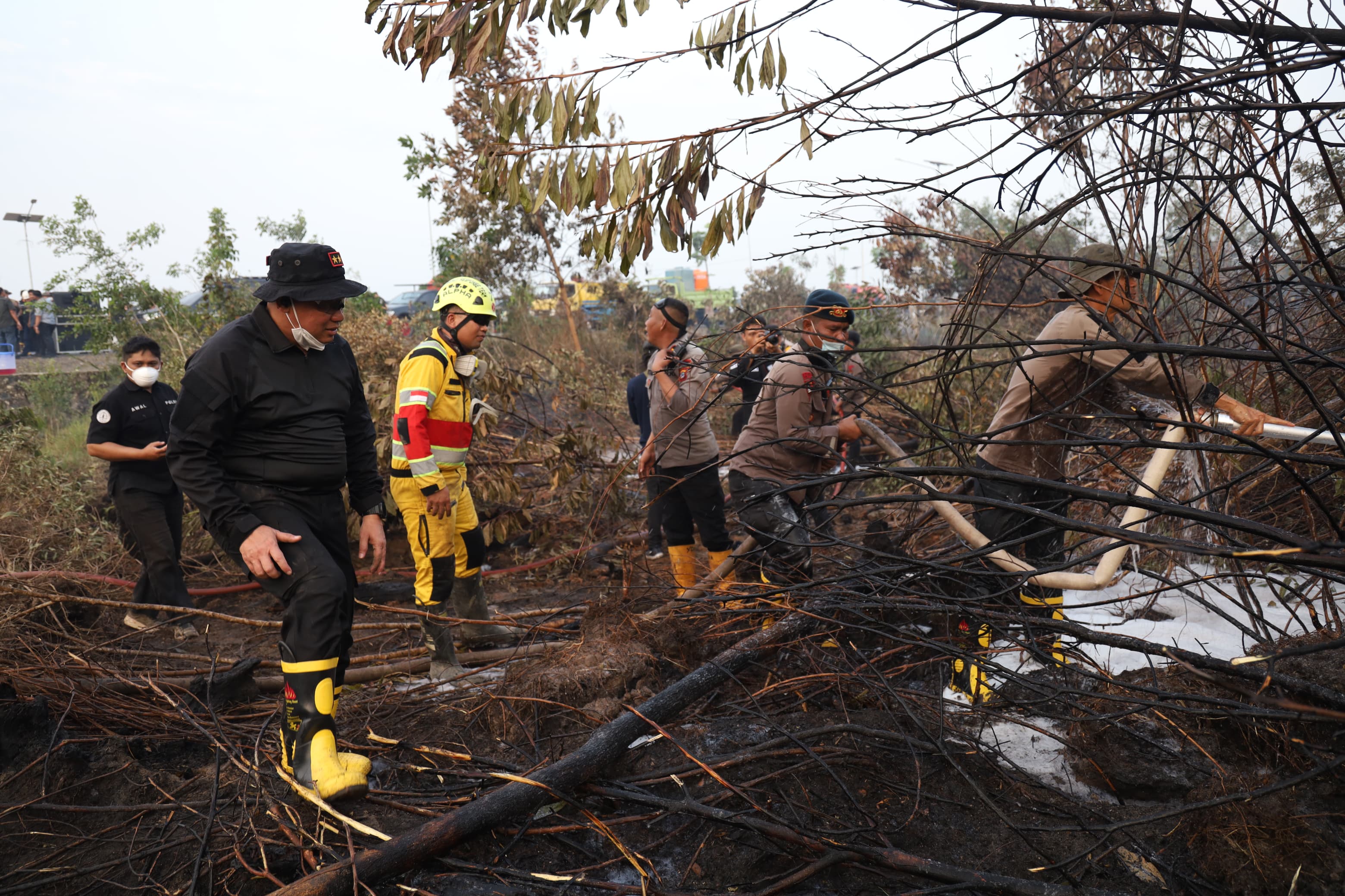Polda Kalsel Fokus Efisiensi Drone Thermal Dan Cairan Sulfaktan, Untuk Padamkan Karhutla Guntung Damar